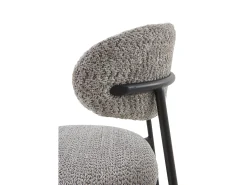 Pack de 4 sillas tapizadas en chenilla color gris oscuro