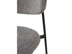 Pack de 4 sillas tapizadas en chenilla color gris oscuro