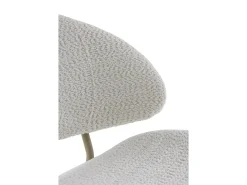 Pack de 4 sillas tapizadas en chenilla color crema
