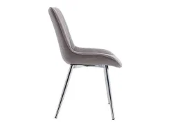 Pack de 4 sillas Altamira tapizadas en tejido gris, patas cromadas. 61cm(ancho ) 87cm(altu