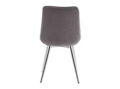 Pack de 4 sillas Altamira tapizadas en tejido gris, patas cromadas. 61cm(ancho ) 87cm(altu