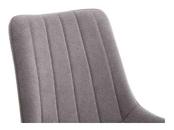 Pack de 4 sillas Altamira tapizadas en tejido gris, patas cromadas. 61cm(ancho ) 87cm(altu