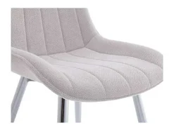 Pack de 4 sillas Altamira tapizadas en tejido beige, patas cromadas. 61cm(ancho ) 87cm(alt