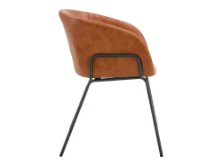 Pack de 2 sillas ANDRE polipiel coñac - HAPPY GARDEN