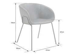 Pack de 2 sillas ANDRE polipiel coñac - HAPPY GARDEN