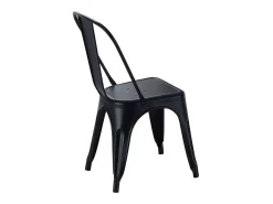 Pack de 4 sillas de comedor Tolix acabado negro, 45 x 45 x 85 cm (ancho x largo x alto)