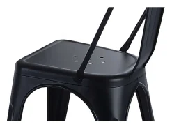 Pack de 4 sillas de comedor Tolix acabado negro, 45 x 45 x 85 cm (ancho x largo x alto)