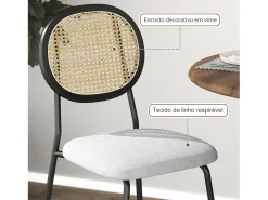 Pack de 2 sillas de comedor Manchester Homcom negro/gris