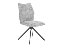 Pack de 2 sillas de comedor giratorias de 93x63x48 cm de tela en color gris Nena