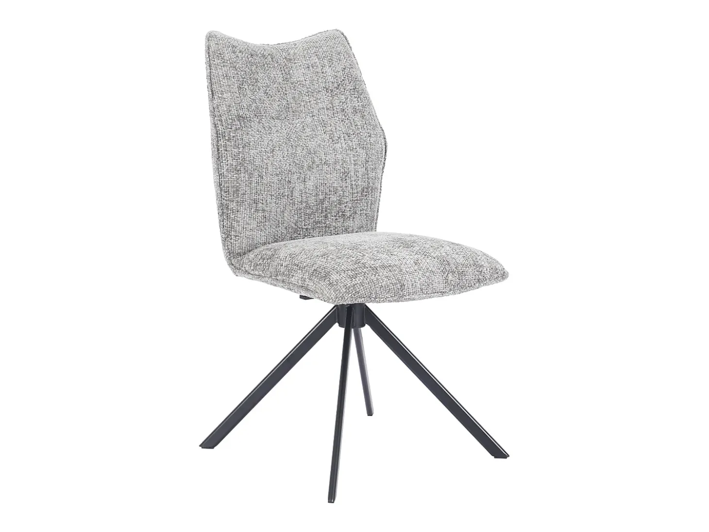 Pack de 2 sillas de comedor giratorias de 93x63x48 cm de tela en color gris Nena