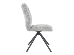 Pack de 2 sillas de comedor giratorias de 93x63x48 cm de tela en color gris Nena