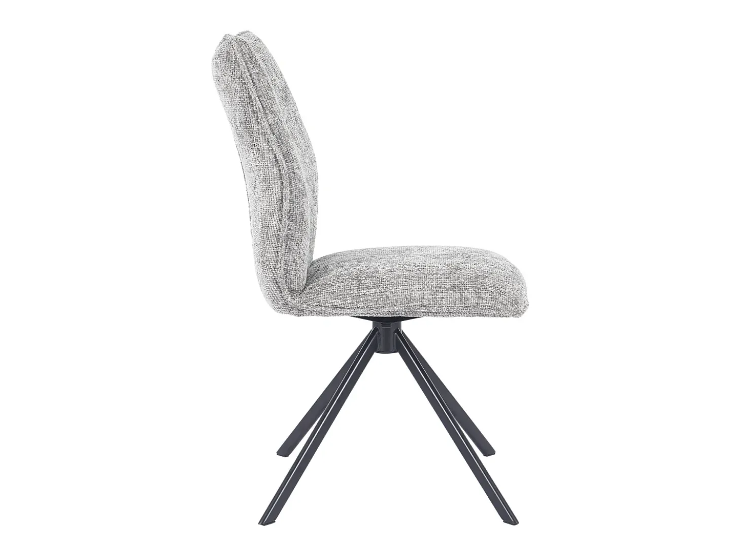 Pack de 2 sillas de comedor giratorias de 93x63x48 cm de tela en color gris Nena