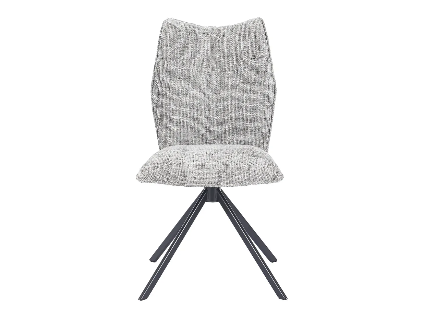 Pack de 2 sillas de comedor giratorias de 93x63x48 cm de tela en color gris Nena