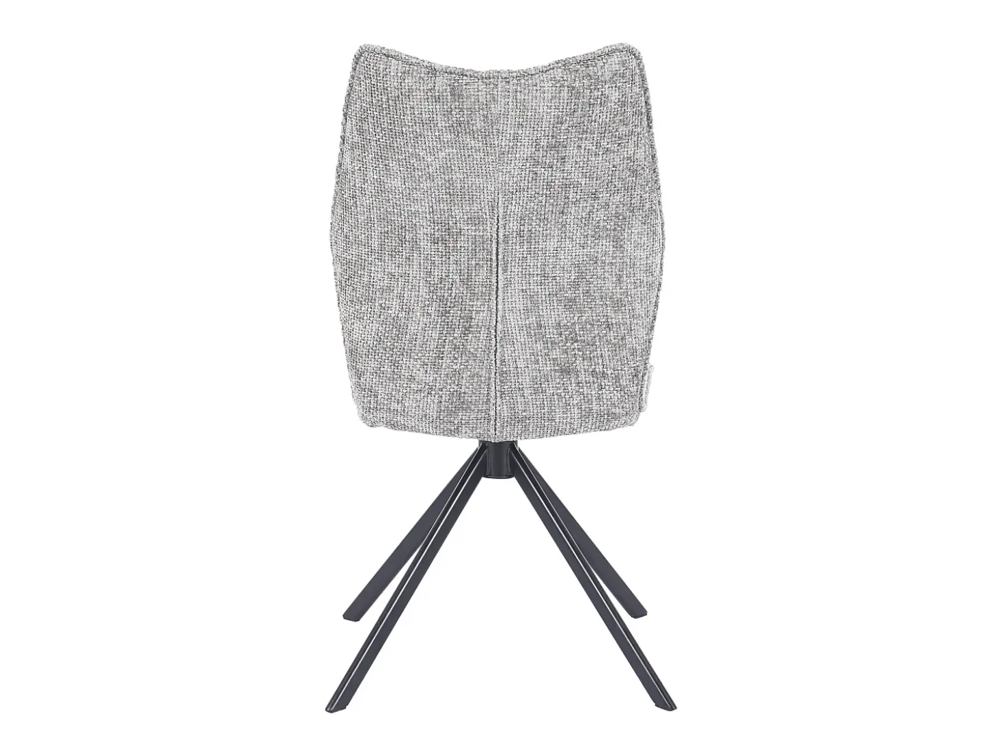 Pack de 2 sillas de comedor giratorias de 93x63x48 cm de tela en color gris Nena