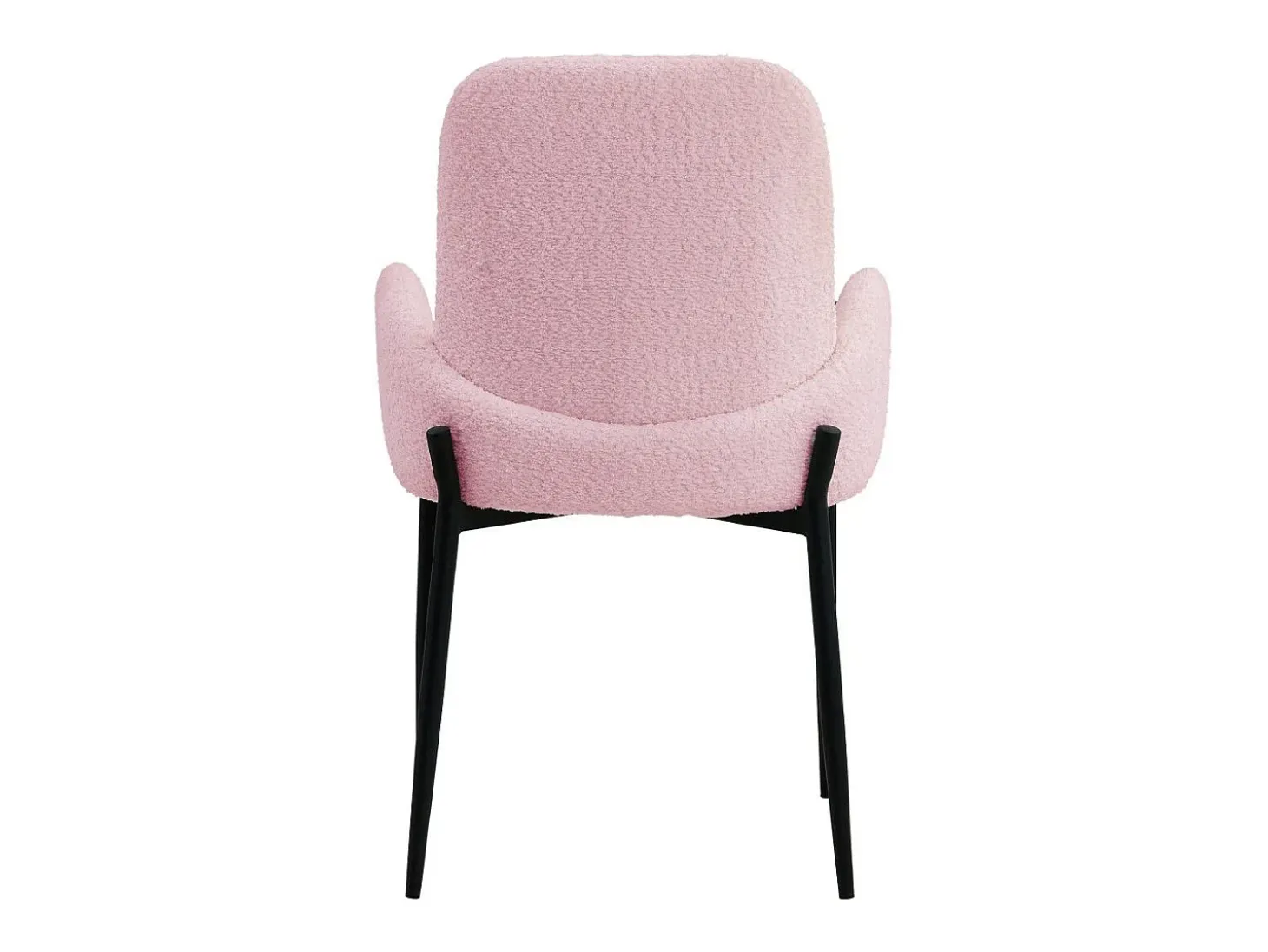 Pack de 2 sillas de comedor de 88x57x60 cm con tapizado borreguito en color rosa Cheryl