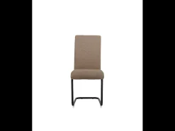 Pack de 4 sillas de comedor de 102x43x49 cm tapizadas en color marrón y patas negras Klara