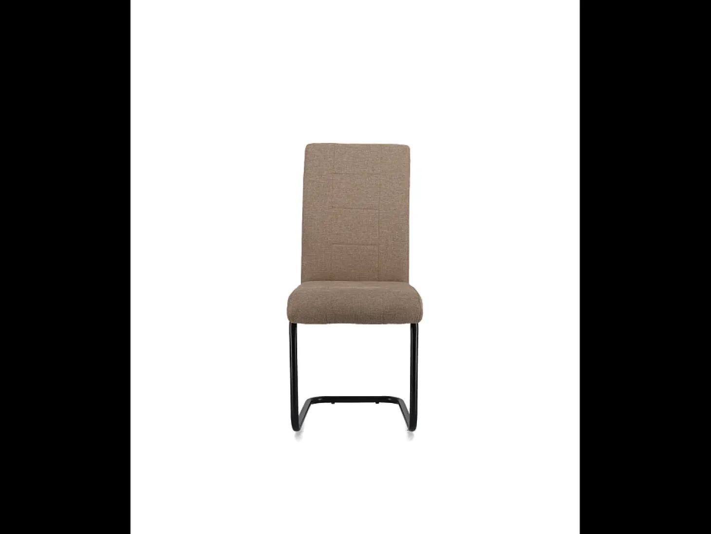 Pack de 4 sillas de comedor de 102x43x49 cm tapizadas en color marrón y patas negras Klara