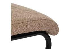 Pack de 4 sillas de comedor de 102x43x49 cm tapizadas en color marrón y patas negras Klara