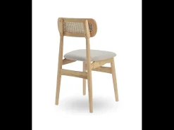 Pack de 2 sillas de comedor de 83x44x45 cm de madera natural en color beige Honey