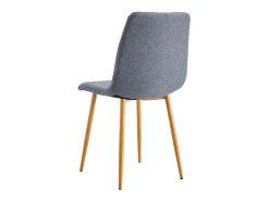 Pack de 4 sillas de comedor Nails tejido tapizado gris/oak Adec