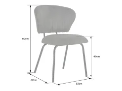 Pack de 2 sillas de tela beige NILSA - HAPPY GARDEN