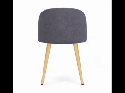 Pack de 4 sillas de tela gris oscuro y gris claro - Cozy