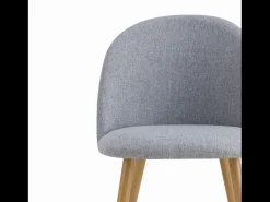 Pack de 4 sillas de tela gris oscuro y gris claro - Cozy