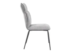 Pack de 2 sillas de 95x65x45 cm con respaldo trasero en símil napa en color gris Roma