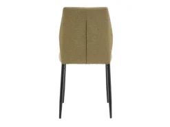 Pack de 4 sillas de 87x49x53 cm de tela en color verde con patas metálicas negras Nobles