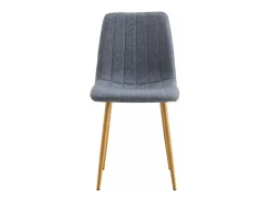 Pack de 4 sillas de 78x44x55 cm tapizadas en tela de color gris y patas marrones Nadia