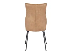 Pack de 2 sillas de 95x65x45 cm con respaldo trasero en símil napa en color teja Roma