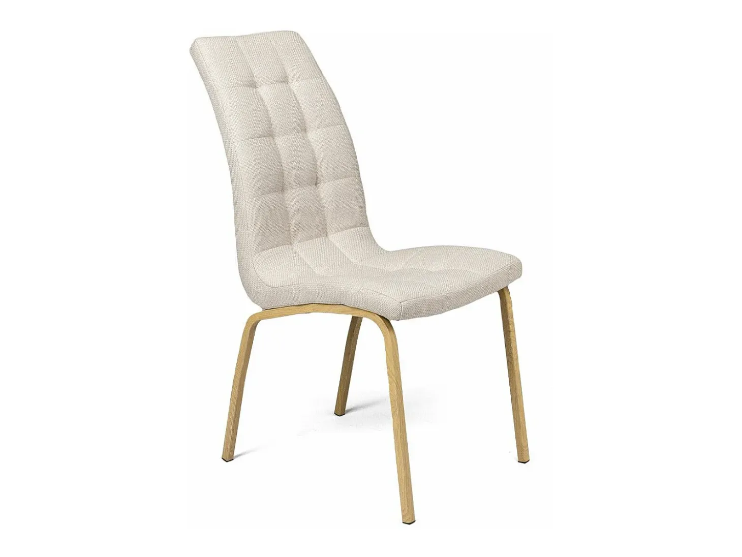 Pack de 4 sillas de 96x42x55 cm de tela con asiento ergonómico en color beige Mabel