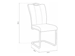 Pack de 4 Sillas Elegantes en Tejido Beige – Sillas para Comedor y Salón, Dimensiones: 44 x 61 x 98 cm.