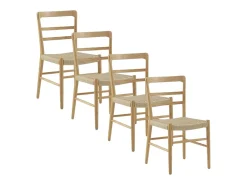 Pack de 4 sillas madera de toon natural