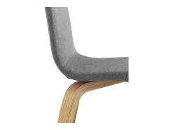 Pack de 4 sillas madera tapizadas en gris