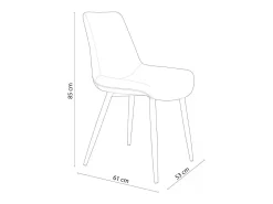 Pack de 4 sillas Marlene tejido tapizado beige/oak Adec