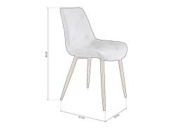 Pack de 4 sillas Marlene tejido tapizado gris/oak Adec