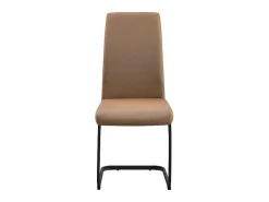 Pack de 4 sillas Md-Tacoma tapizadas en tejido marrón, 100cm(alto) 43cm(ancho) 45cm(fondo