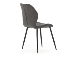 Pack de 4 sillas modelo Duna tapizado textil gris oscuro, 86cm(alto) 48cm(ancho) 58cm(larg