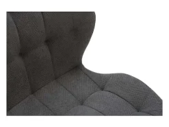 Pack de 4 sillas modelo Duna tapizado textil gris oscuro, 86cm(alto) 48cm(ancho) 58cm(larg
