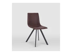 Pack de 2 sillas modelo Irma tapizadas en textil chocolate, 41.5cm(ancho ) 82.5cm(altura)