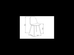 Pack de 4 sillas modelo Margot tapizadas en textil avellana, 45cm(ancho ) 86cm(altura) 53.