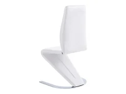 Pack de 2 sillas modelo Qatar tapizadas en simil piel blanco, 40.5cm(ancho ) 96cm(altura)