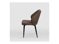 Pack de 4 sillas modelo Triana tapizadas en microfibra visón, 49cm(ancho ) 84cm(altura) 6