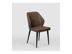 Pack de 4 sillas modelo Triana tapizadas en microfibra visón, 49cm(ancho ) 84cm(altura) 6