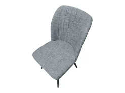 Pack de 4 Sillas Modernas para Comedor y Salón – Tapizado en Color Gris con Patas Metálicas Negras, Medidas: 46 cm x 55 cm x 92 cm