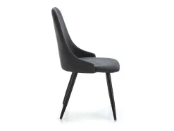 Pack de 4 sillas para cocina o comedor Izan tapizado textil gris oscuro, 91cm(alto) 50cm(a
