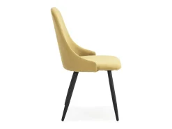 Pack de 4 sillas para cocina o comedor Izan tapizado textil amarillo, 91cm(alto) 50cm(anch