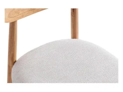 Pack de 2 sillas para cocina o comedor Shia tapizado textil beige/natural, 83cm(alto) 49cm