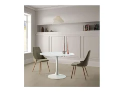 Pack de 4 sillas para cocina o comedor Diego tapizado textil verde, 91cm(alto) 50cm(ancho)